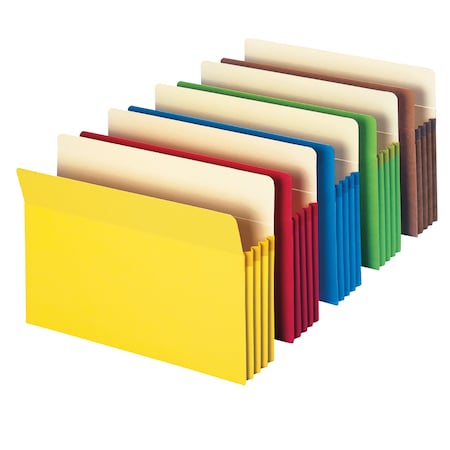 SMEAD Pocket Folder, Folder, 3.5", Assorted, PK5 73892